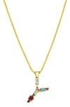Adornia Cz Initial Pendant Necklace In Gold-y