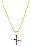 Adornia Cz Initial Pendant Necklace In Gold-x