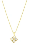 Adornia Mother Of Pearl Initial Pendant Necklace In Gold-b