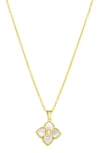 Adornia Mother Of Pearl Initial Pendant Necklace In Gold-d