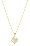 Adornia Mother Of Pearl Initial Pendant Necklace In Gold-f