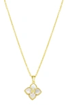 Adornia Mother Of Pearl Initial Pendant Necklace In Gold-h