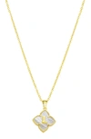 Adornia Mother Of Pearl Initial Pendant Necklace In Gold-l