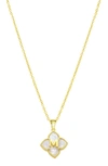 Adornia Mother Of Pearl Initial Pendant Necklace In Gold-m