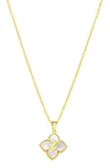 Adornia Mother Of Pearl Initial Pendant Necklace In Gold-z