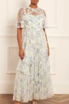 NEEDLE & THREAD NEEDLE & THREAD SUMMER POSY SHORT SLEEVE GOWN