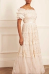 NEEDLE & THREAD NEEDLE & THREAD MIDSUMMER LACE OFF-SHOULDER GOWN