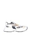 Axel Arigato Marathon Runner Leather And Mesh Sneakers In White/black/orange