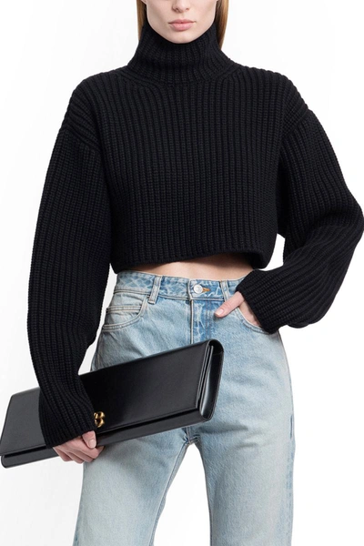 Balenciaga Black Stretch Nylon Sweater