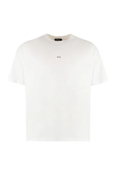 Apc Kyle Cotton Crew-neck T-shirt In White