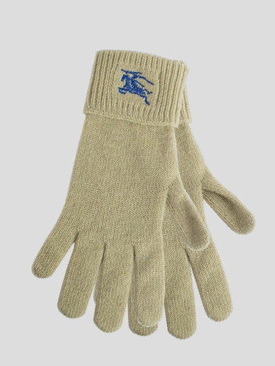 Burberry Logo Gloves In Hunter