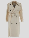 Burberry Double-breasted Cotton Trench Coat In Calico