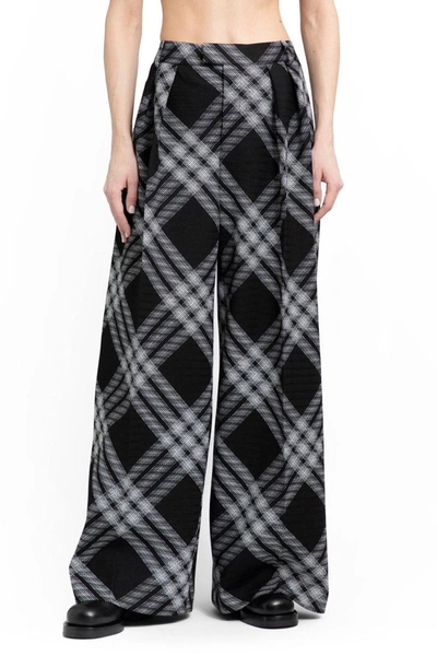 Burberry Trousers In Monochrome Ip Check