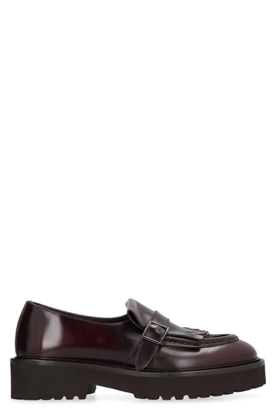 Doucal's Burgundy Leather Loafer