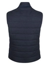 Eleventy Padded Butoned Gilet In Blue