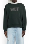 Erl Grey Hoodie With Printed Logo In Cotton Man In Black