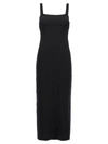 Helmut Lang Black Stretch Midi Dress In Black