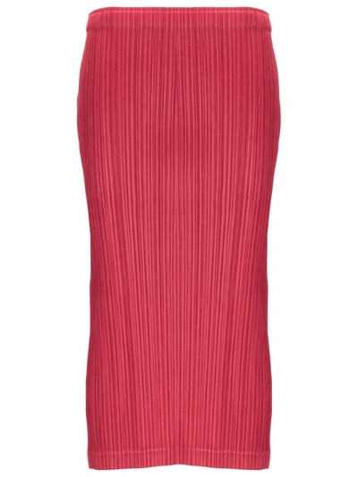 Issey Miyake Pleats Please Skirts In Red