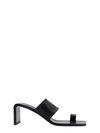 Jil Sander 50 Leather Ring-toe Sandals In Black