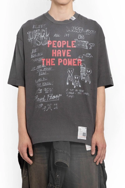 Miharayasuhiro Distressed-effect T-shirt In Grey