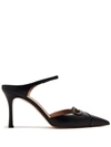 MALONE SOULIERS MALONE SOULIERS BONNIE 80 LEATHER STILETTO MULES