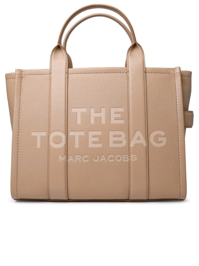 Marc Jacobs Medium 'tote' Camel Leather Bag In Beige