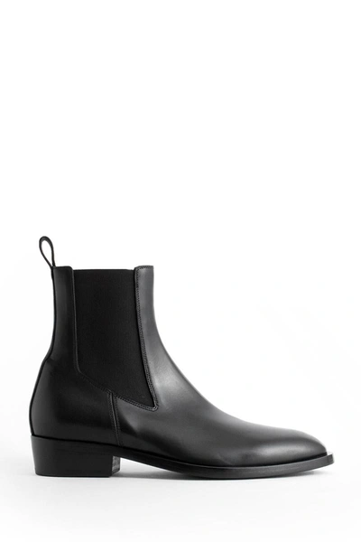Mattia Capezzani Gaucho Leather Texan Boots In Black