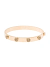 TORY BURCH GOLD TONE BRACELET WITH LOGO STUDS IN STAINLESS STEEL AND CUBIC ZIRCONIA WOMAN