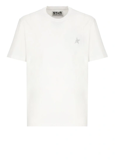 GOLDEN GOOSE GOLDEN GOOSE T-SHIRTS AND POLOS WHITE