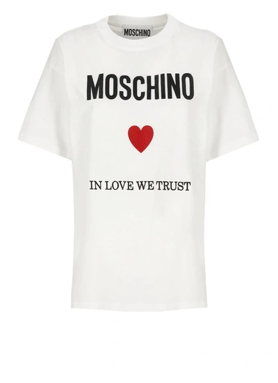 MOSCHINO MOSCHINO T-SHIRTS AND POLOS WHITE