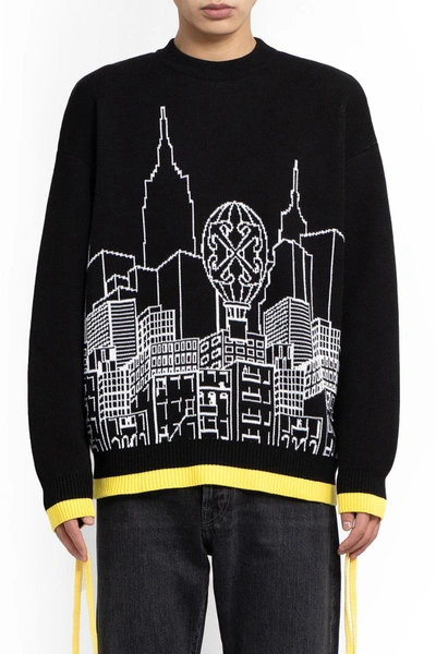 Off-white Intarsia-knit Jumper In Multicolor