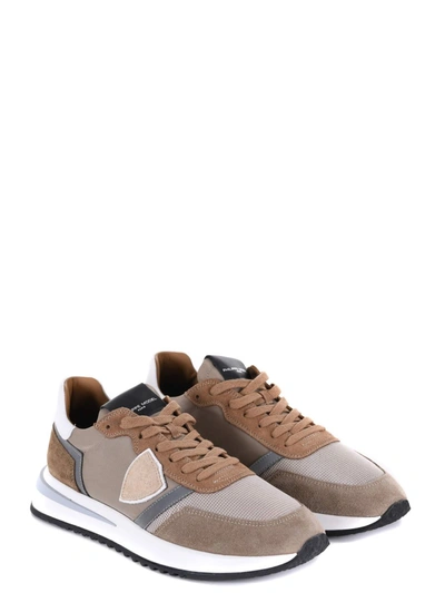 Philippe Model Tropez 2.1 Low Taupe Sneaker In Brown