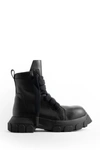 Rick Owens Chunky Lace-up Leather Boots With Tractor Sole In Black
