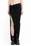Rick Owens Black Twist Edfu Maxi Skirt In Black