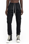 Rick Owens Mens Black Mastodon Patch-pocket Cotton-jersey Cargo Trouser In Black