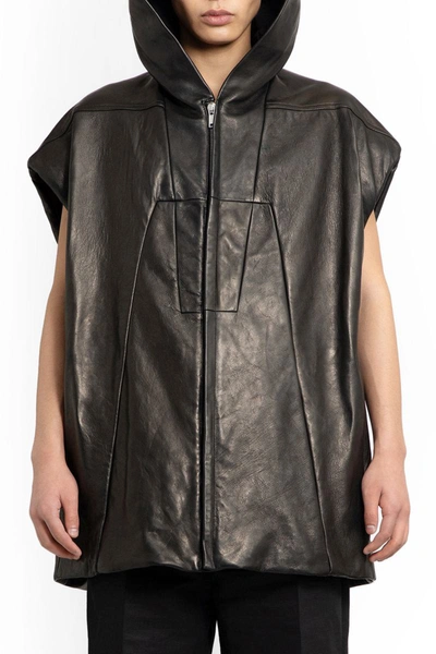 Rick Owens Outerwears In Black