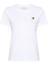 Maison Kitsuné Fox Head Patch Regular Tee Shirt In White
