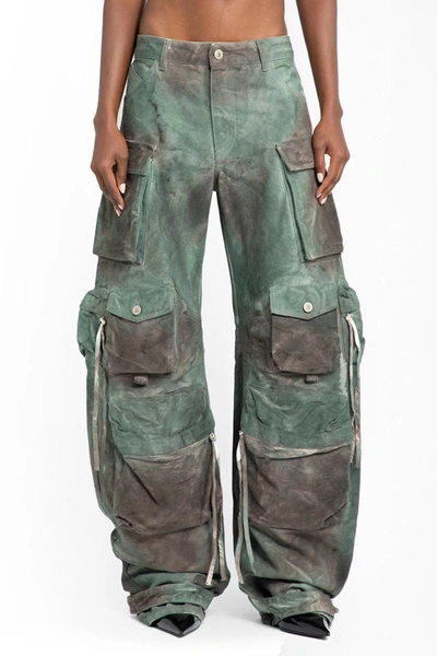 Attico 'fern' Green Cotton Jeans