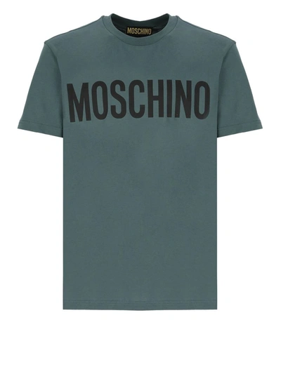 Moschino Logo-print Cotton T-shirt In Green