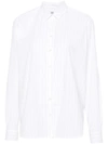 Totême Toteme Woman Shirt Woman White Shirts In White/ochre Pinstripe