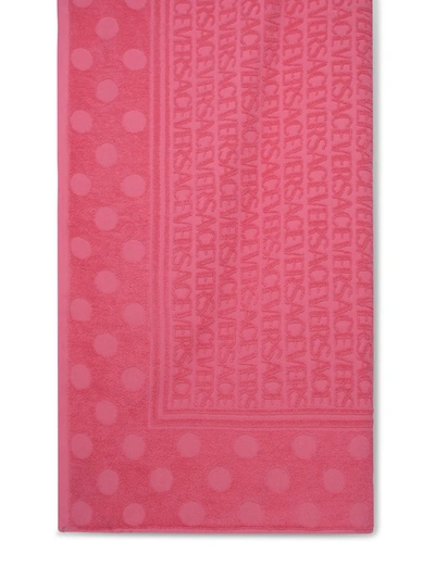 Versace Pink Cotton Towel