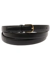 TOTÊME BLACK WRAP BELT WITH GOLD TONE BUCKLE IN LEATHER WOMAN