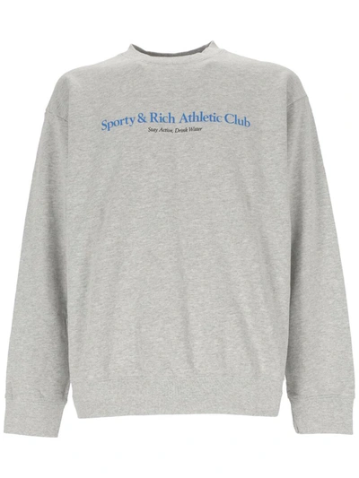 Sporty And Rich Sport&rich Sweaters In Heather Gray