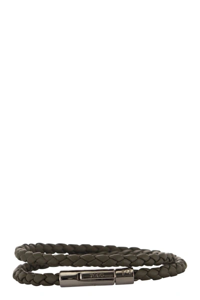 Tod's Mycolors Leather Bracelet In Brown