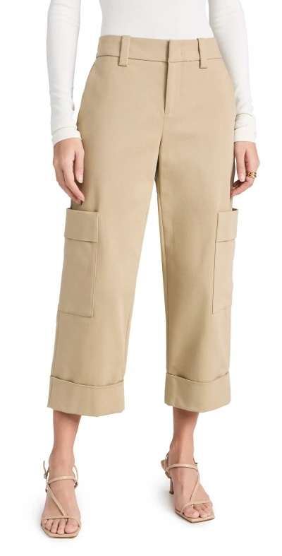 Vince Utility Relaxed Crop Pants In Sepia