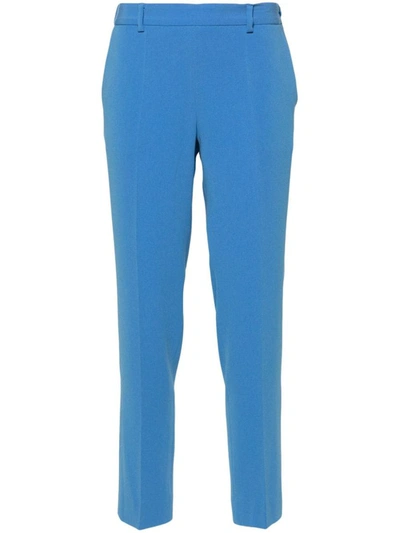 Alberto Biani Tapered Tailored Trousers In Blue