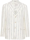 Brunello Cucinelli Linen-wool Suit Jacket In Beige