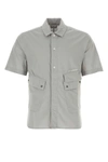 C.p. Company Multi-pocket Cotton Shirt In Grey