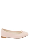 REPETTO 'CENDRILLON' PINK BALLET FLATS WITH BOW DETAIL IN SMOOTH LEATHER WOMAN