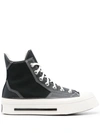 Converse Chuck 70 De Luxe Squared Hi Sneakers In Black